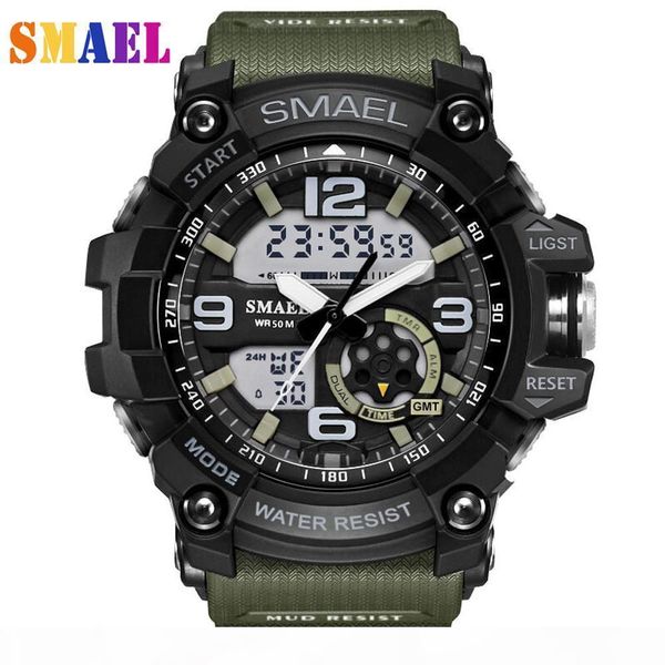 

личность мужские часы имитацию удара мужские army watch водонепроницаемая дата calendar ведущий спортивный relogio мужчина, Slivery;brown