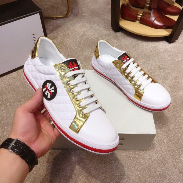 

new22 роскошных мужская повседневная обувь моды личности спортивная обувь комфортной бизнес мужская обувь оригинальный упаковка коробки zapa, Black