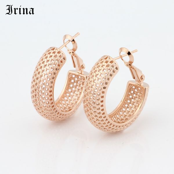 

irina new design fashion charm hoop earrings geometric round shiny big earring jewelry women, Golden;silver