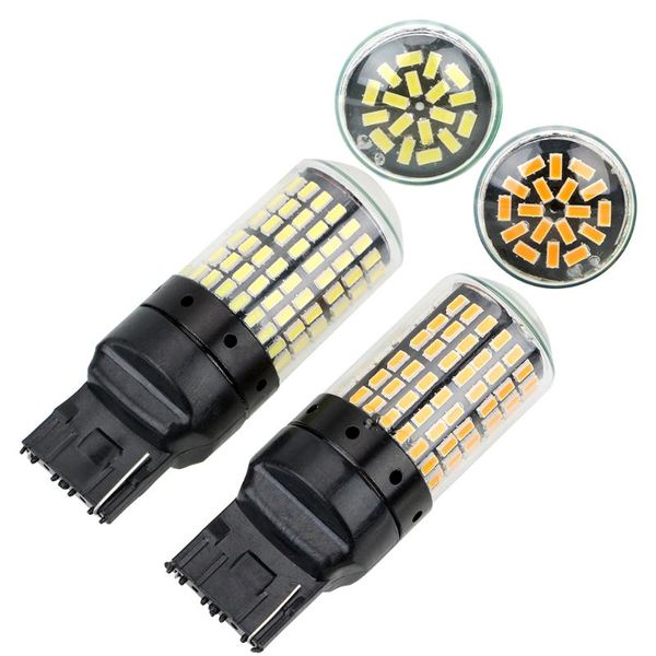 

3014 144 smd led canbus lamp parking lights auto car turn signals signal lamp 1157 7443 w21w flash lights