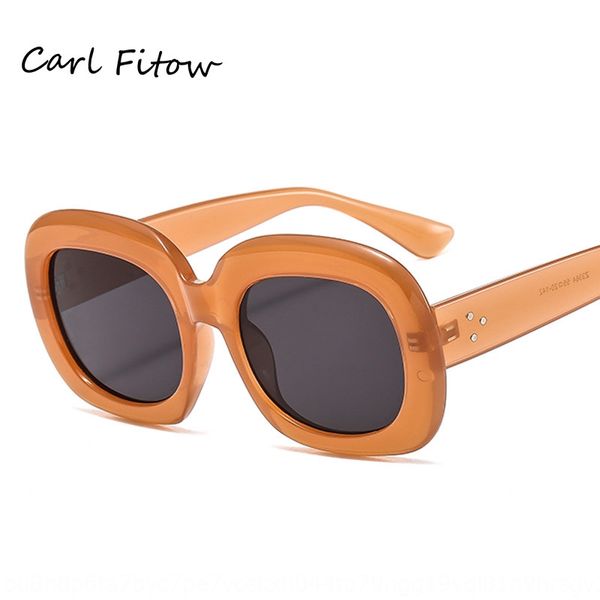 

fashion oval frame m nail sunglasses men's and women's sun glasses 2020 new fashion thick edge sunglasses, White;black