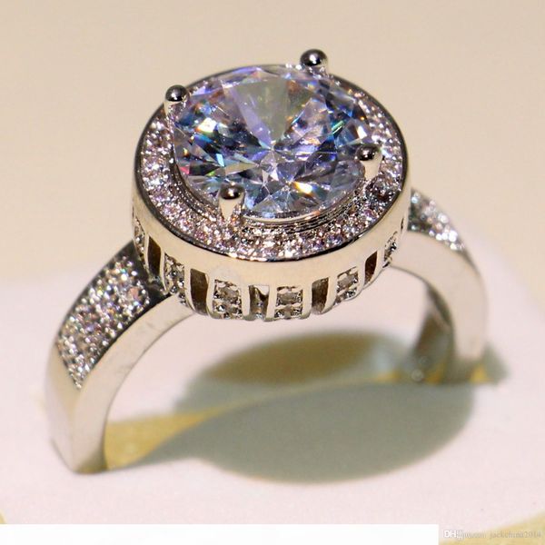 

k crown wedding band ring luxury jewelry 925 sterling silver unique round cut white z cz diamond party engagement ring for women gi