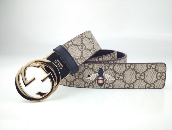 

2020 the fashion leisure outdoor leather belt men and women designer gg belt leather texture width is 3.8 cm, Black;brown