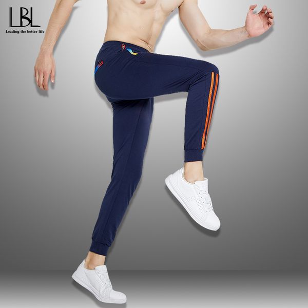 

весна повседневная sweatpants мужчины 2020 jogger мужские брюки полосатый спортивная длинные брюки новые брюки прямые man марка одежды 5xl, Black