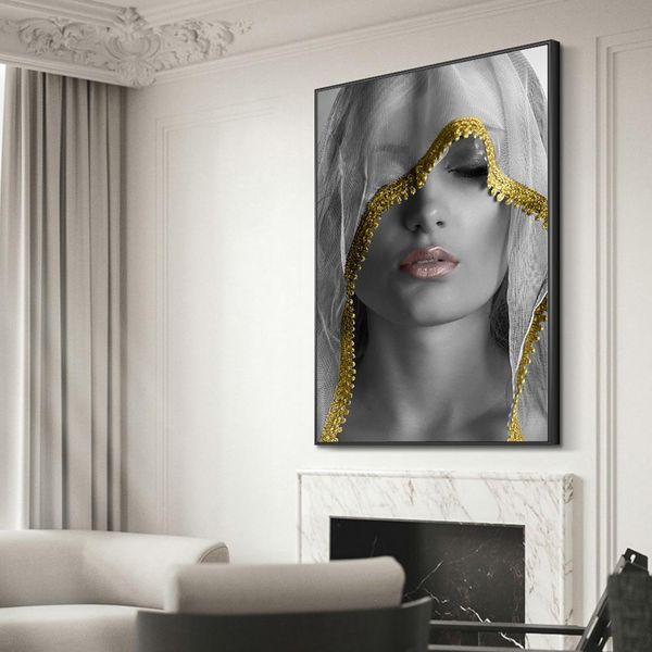 

женщина обложка лицо холсте плакаты женщина духовных warfare холст картины wall art для living room home decor (no frame
