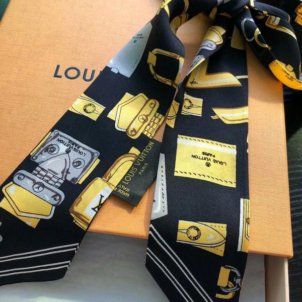 

2018 fashion new twill silk small women fashion scarf hair bags handle decoration tie multifunction hand ribbon scarf at001, Blue;gray
