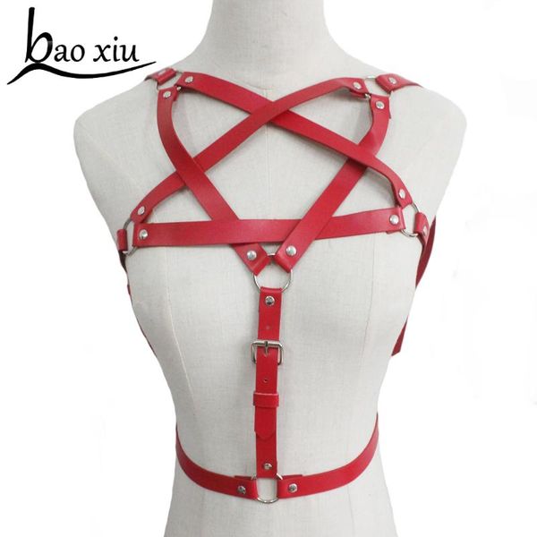

set women's belt garters bra harness goth body leg bondage straps gothic stocking fetish belt suspenders female chest, Black;brown