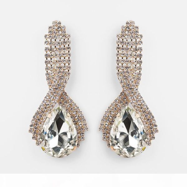 

s yfjewe arrived big drop earrings for woman fashion temperament long paragraph crystal earrings female version, Golden;silver