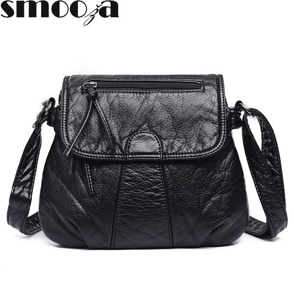 

smooza brand designer 2020 women messenger bags crossbody soft pu leather shoulder bag fashion women bags handbags