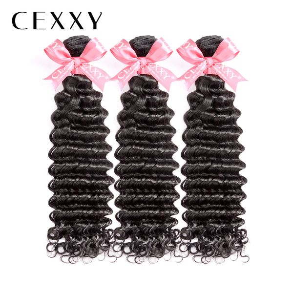 

onecut hair deep wave 8"-30 inch p malaysian remy hair natural color 3pcs 100% human hair weave bundles 34 inch bundles, Black;brown