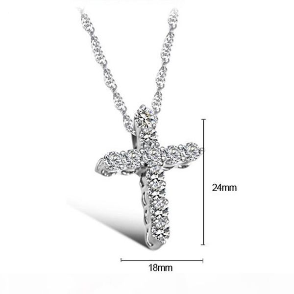 

e diamond ring luxury original 925 sterling silver cross pendant necklace princess luxury diamond necklace pendant for ladies and women
