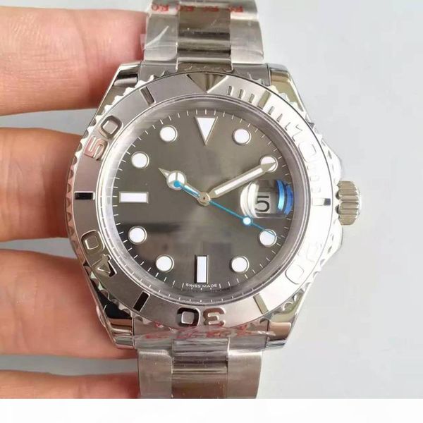 

2019 stainless oyste bracelet fashion 40mm gray face mens watch 116655 sports men automatic movement watches ing, Slivery;brown