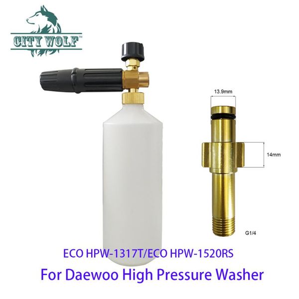 

city wolf foam nozzle snow foam lance bottle sprayer for daewoo eco hpw-1317t eco hpw-1520 high pressure car washer