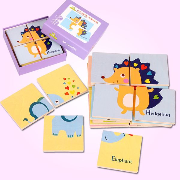 

teach 3d игрушки большой головоломки обучения познание 4 кусочки древесины образовательные игрушки для детей y200414