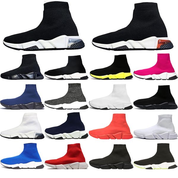 

speed trainer platform casual of triple black socks shoes red bule white flat fashion mens womens boots eur 36-45