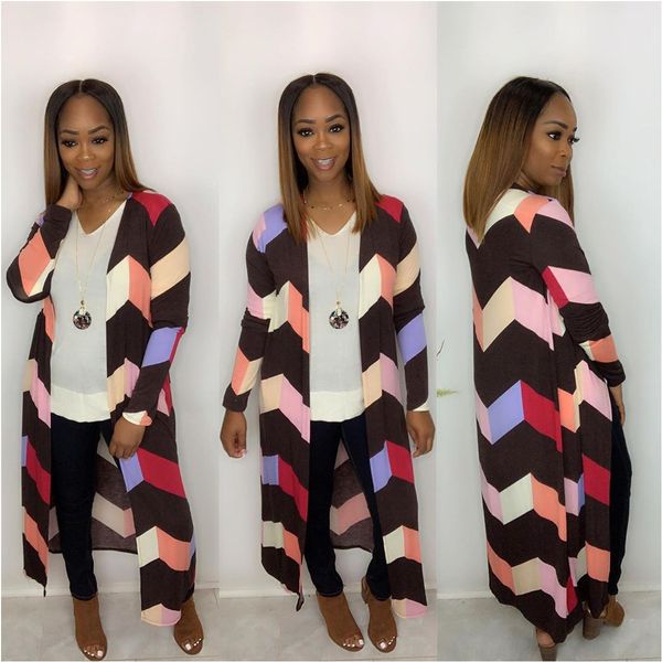 

новый sh7120 женских графический печататься сыпучими новый sh7120 пальто женщин графического печататься рыхлым пальто, Black