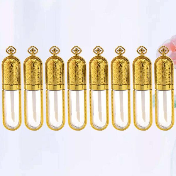 

10шт блеск для губ бутылки empty lip gloss tube глазурь бутылки пустые контейнеры для ежедневного использования (золотой, 5 мл