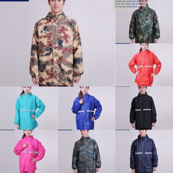 

big hat brim double-layer thickened split and raincoat suit fashion camouflage raincoat guili oxford cloth oxford cloth