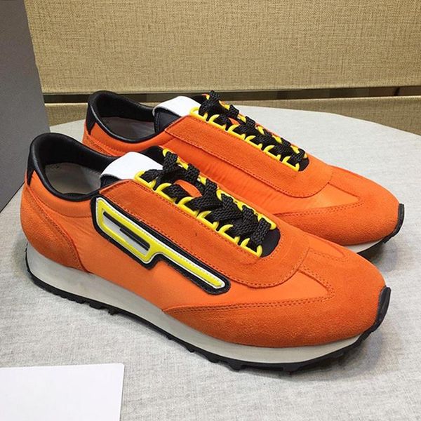 

fashion classic suede and nylon sneakers men 's shoes scarpe da uomo sports plus size lace -up luxury men shoes lightweight fashion sn, Black
