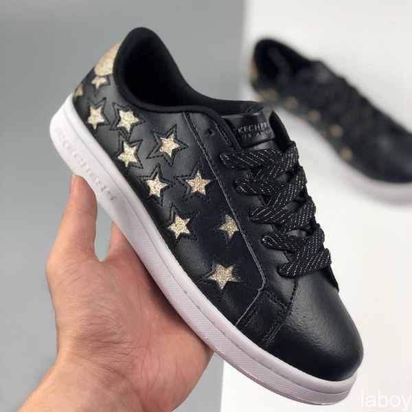 

2020 casual skechers designers womens girls sports sneakers silver star white black skate shoes trainers baskets des chaussures schuhe