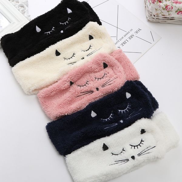 

5 стили cat вышивки ягнят hairband корейский аксессуары для волос cute sweet girl оголовье ширина wash маска для лица косметика hairband dh0