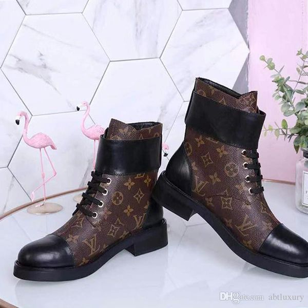 

2020 winter womens ankle boots ladies boots leather fashion boots plus size luxury chaussures de femme wonderland flat, Black