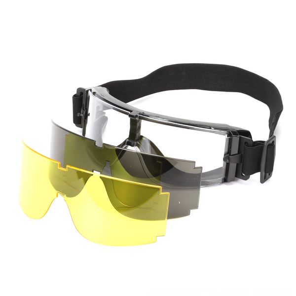 

x800 tactical outdoor sports riding mountaineering field anti-impact glasses with outdoor sports goggles goggles three lenses