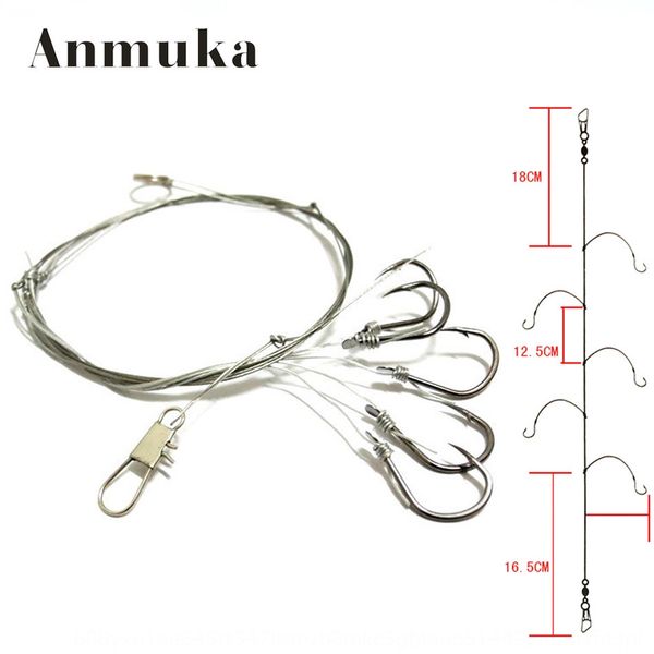 

string anti-winding anti-biting line with barbed steel wire fish sea fishing wire string hook fishing hook