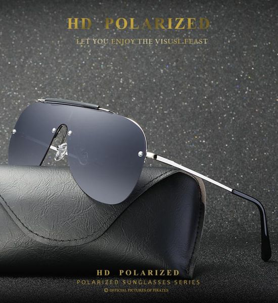 

new polarizing sunglasses for men and women classic sunglasses oversized frame driving personality, White;black