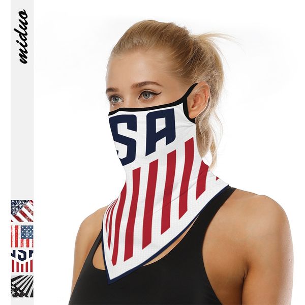 

izc2x american flag digital printing sports outdoor sportstriangle towel outdoor sports riding mask sun protection ear hanging triangle towe, Black