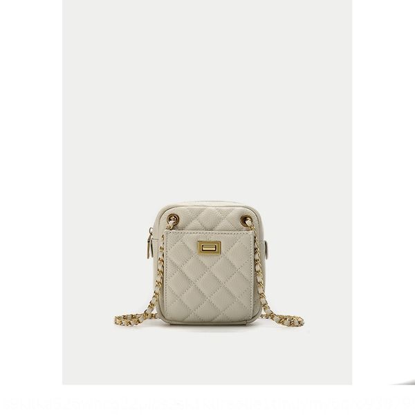 

2020 new cowhide slung sling small small bag fashion mini internet red one-shoulder casual genuine women's bag, White
