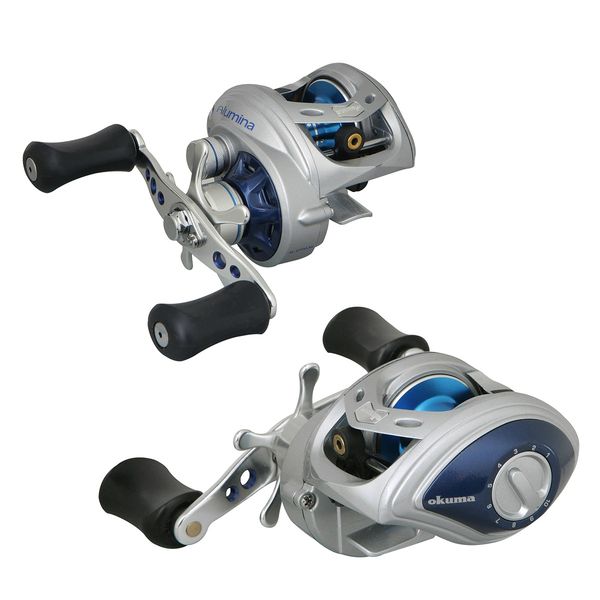 

okuma al-273 fishing gear baitcasting reel aluminum alloy left/right-hand 6bb 5kg braking baitcast reel coil line spooler pesca
