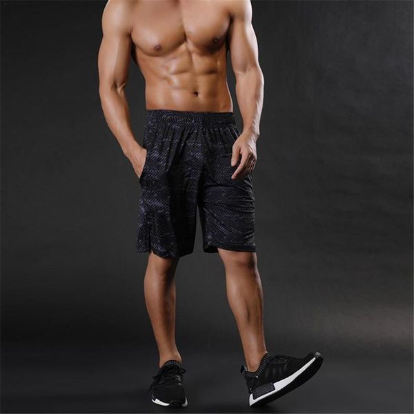 

summer men's camo shorts elastic rope black short for sports running fitness training elastic shorts, Black;blue