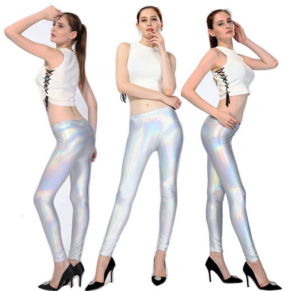 

new 2020 imitation leather leggings women candy color fluorescent leggings pants polyester amp;club low waist leggins hk 163, Black