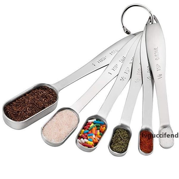 

baking measuring spoons measuring spoons 6 sets measuring spoons spice jar dry liquid stainless steel