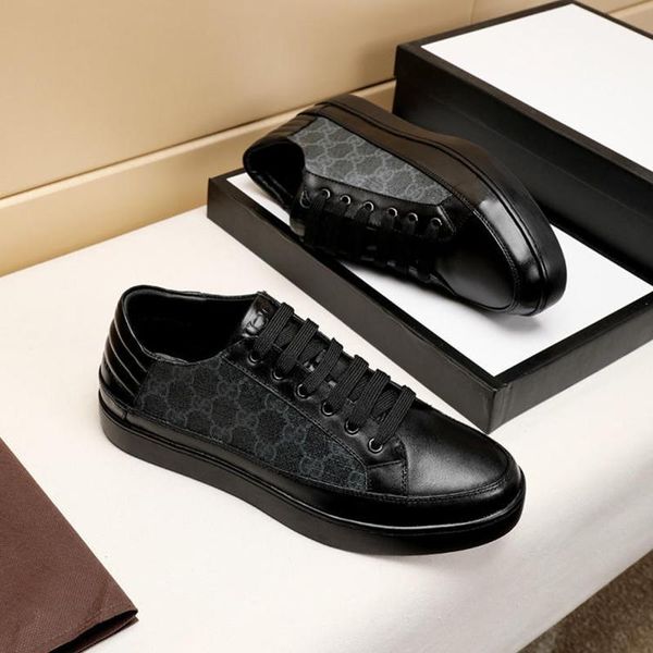 

new new arrival mens shoes lightweight autumn and winter shoes fashion vintage leather lace -up low luxury men shoes zapatillas homb, Black