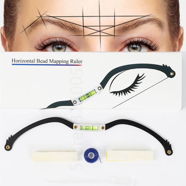 

microblading eyebrow ruler mapping kit permanent makeup eyebrow arrow line ruler with mapping string for brow microshading maker