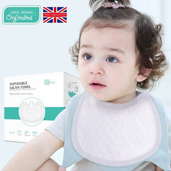 

5iixk disposable saliva towel baby bib towel adhesive paper adhesive paper triangle baby sticker feeding bib waterproof water absorbing wash