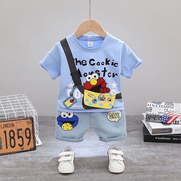 

za37i 2020 children's clothing new product 0-4 years old cartoon cotton t-shirt children's clothing cotton t-shirt cartoon sesame