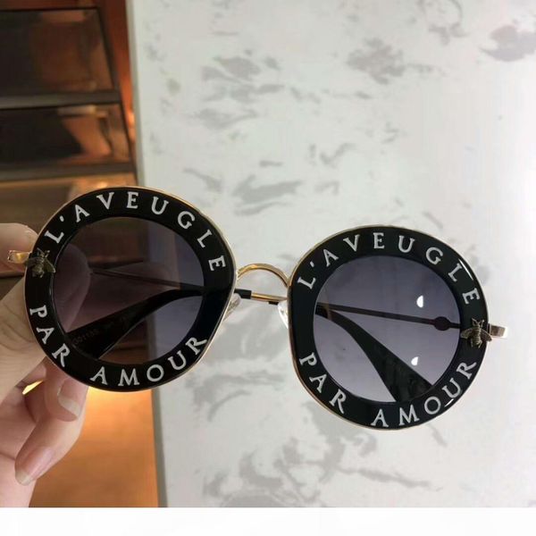 

metal gold black round sunglasses 0113 sun glasses women sunglasses uv protection lens new with box, White;black
