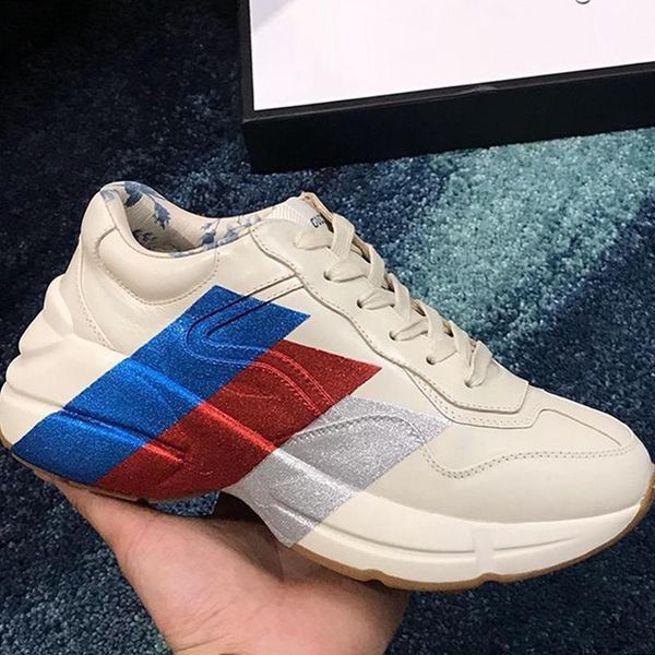 

fashion shoes sneakers mens rhyton leather sneaker fashion type scarpe da uomo men shoes leather big size luxury chaussures pour hommes