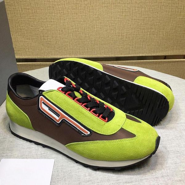 

lightweight suede and nylon sneakers men 's shoes autumn and winter vintage sneakers fashion luxury lace -up men shoes chaussures pour, Black