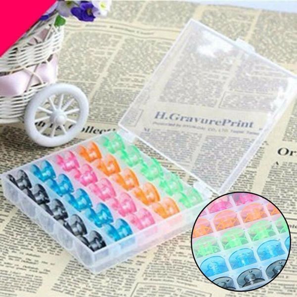 

25pcs plastic sewing machine spools empty bobbin in box for brother plastic for some late brother models, Black