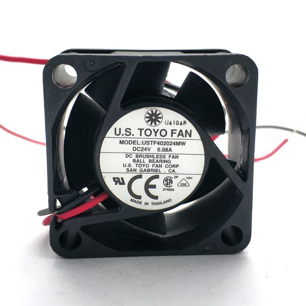 Оригнальный охлаждающий вентилятор USTF402024MW DC24V 0,08A USTF402012MW DC12V 0.10A 40x40x20mm 2Lines