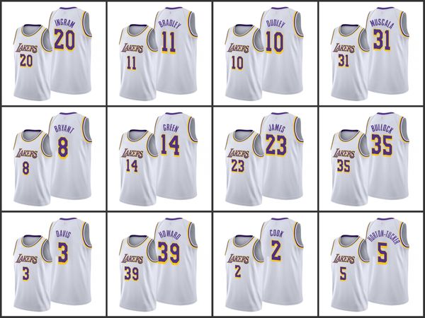 

Los Angeles Lakers Anthony Davis Avery Bradley Danny Green LeBron James Mike Muscala Talen Horton-Tucker Men Edition Jersey
