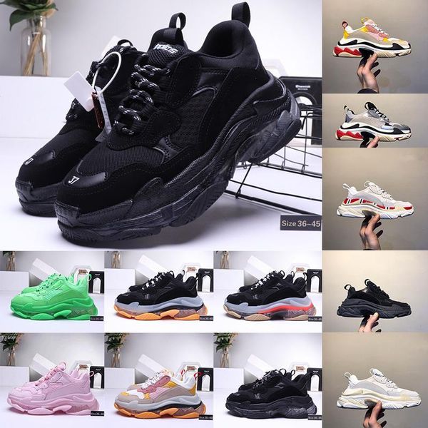 

2020 triple s designer shoes fashion sneakers for men women platform casual dad shoes vintage black white grey trainers luxury chaussures