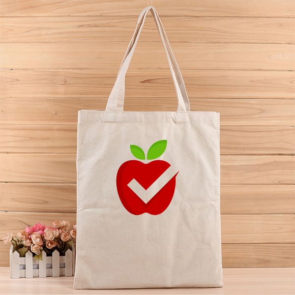 

creative apple style fashion girls and women casual canvas tote bags suit for shopping,gift,wedding, birthday or anything else