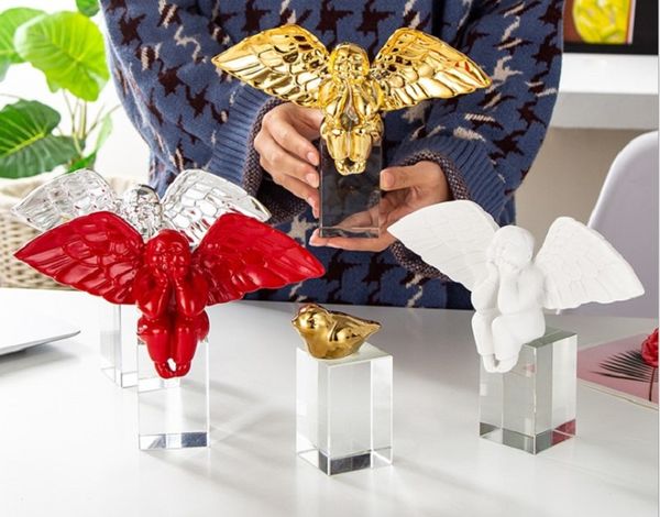

2020 creative nordic home resin angel ornament business gifts creative home crafts