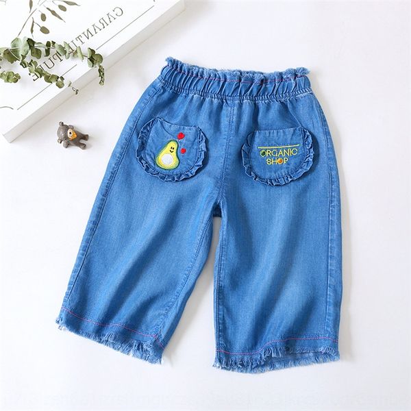 

girls summer jeans wide leg cool blue essence tencel children's jeans girls wide leg pants summer cool pants fan zhi