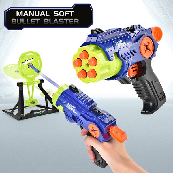 

kids toy gun shooting plastic pistol outdoor fun toy manual soft bullet blaster for boys children sport gifts 04